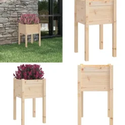 Plantekasse 50x50x70 cm massivt fyrretræ - Plantekasse - Plantekasser - Home & Living