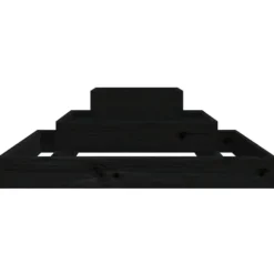 Plantekasse 80x80x27 cm massivt fyrretræ sort - Plantekasse - Plantekasser - Home & Living