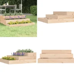 Plantekasse 78x78x27 cm massivt fyrretræ - Plantekasse - Plantekasser - Home & Living