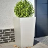 Plantekasser 2 stk. rustfrit stål - 45x45x75 cm | Farve: Sølv