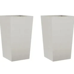 Plantekasser 2 stk. rustfrit stål - 45x45x75 cm | Farve: Sølv