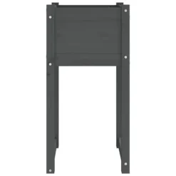 Plantekasser 2 stk. til haven | Massivt fyrretræ | Størrelse: 40x40x81 cm | Farve: Grå