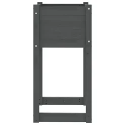 Plantekasser 2 stk. til haven | Massivt fyrretræ | Størrelse: 40x40x81 cm | Farve: Grå