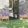 Plantekasser 2 stk. 70x70x70 cm - Massivt fyrretræ | Farve: Natur | Størrelse: 70x70x70 cm