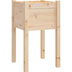 Plantekasser i massivt fyrretræ - 2 stk. | Størrelse: 40x40x70 cm