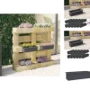 Plantekrukker - Living blomsterkasser til Euro-paller 12 stk. 36x13,5x9,5 cm PP grå