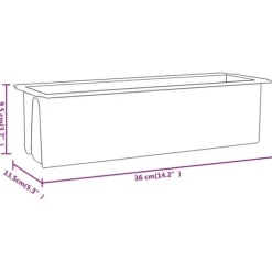 Plantekrukker - Living blomsterkasser til Euro-paller 12 stk. 36x13,5x9,5 cm PP grå