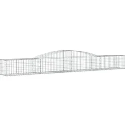Plantekrukker - Living buede gabionkurve 3 stk. 400x50x40/60 cm galvaniseret jern