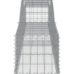 Plantekrukker - Living buede gabionkurve 3 stk. 400x50x40/60 cm galvaniseret jern