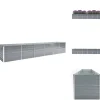 Plantekrukker - Living forhøjet plantekasse 480x80x77 cm galvaniseret stål grå