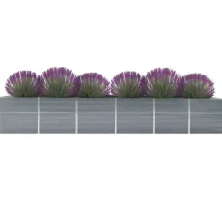Plantekrukker - Living forhøjet plantekasse 480x80x77 cm galvaniseret stål grå