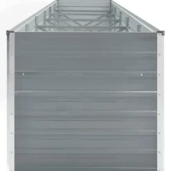 Plantekrukker - Living forhøjet plantekasse 480x80x77 cm galvaniseret stål grå