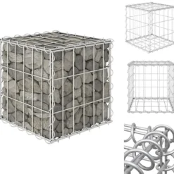 Plantekrukker - Living gabion-højbed 30x30x30 cm kubeformet stål