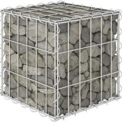 Plantekrukker - Living gabion-højbed 30x30x30 cm kubeformet stål