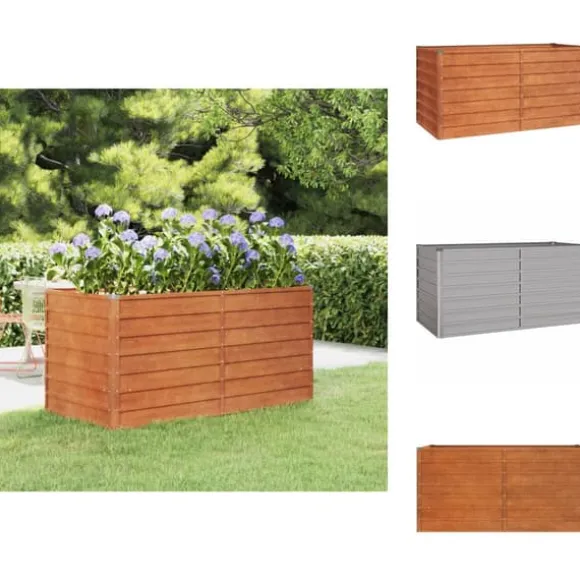 Plantekrukker - Living højbed 160x80x77 cm cortenstål rustfarvet