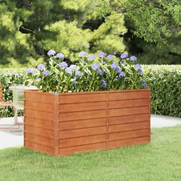 Plantekrukker - Living højbed 160x80x77 cm cortenstål rustfarvet