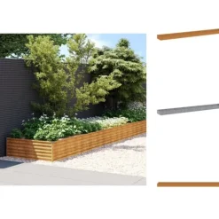 Plantekrukker - Living højbed 770x100x36 cm cortenstål