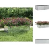 Plantekrukker - Living højbed 160x80x45 cm galvaniseret stål sølvfarvet