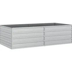 Plantekrukker - Living højbed 160x80x45 cm galvaniseret stål sølvfarvet