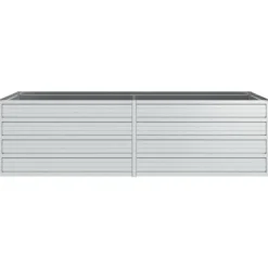 Plantekrukker - Living højbed 160x80x45 cm galvaniseret stål sølvfarvet