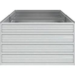 Plantekrukker - Living højbed 160x80x45 cm galvaniseret stål sølvfarvet