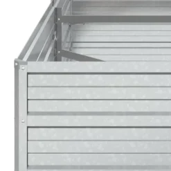 Plantekrukker - Living højbed 160x80x45 cm galvaniseret stål sølvfarvet