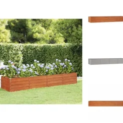 Plantekrukker - Living højbed 320x80x45 cm cortenstål rustfarvet