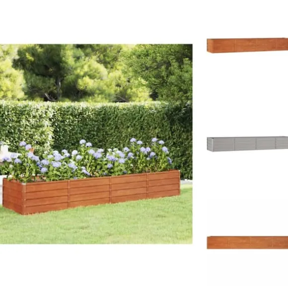 Plantekrukker - Living højbed 320x80x45 cm cortenstål rustfarvet