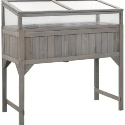 Plantekrukker - Living højbed med drivhus 110x54x120 cm massivt grantræ