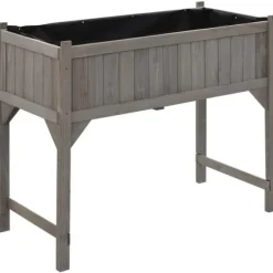 Plantekrukker - Living højbed med drivhus 110x54x120 cm massivt grantræ