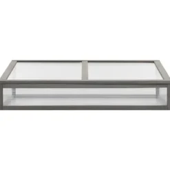 Plantekrukker - Living højbed med drivhus 110x54x120 cm massivt grantræ