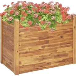 Plantekrukker - Living hævet plantekasse 110x60x84 cm massivt akacietræ