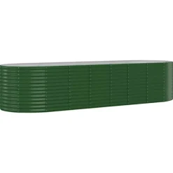 Plantekrukker - Living plantekasse 322x100x68 cm pulverlakeret stål grøn