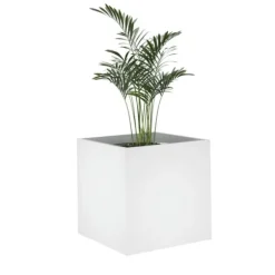Plantekrukker - Living plantekasse 40x40x40 cm konstrueret træ hvid