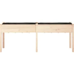 Plantekrukker - Living plantekasse med foring 203x53x76 cm massivt fyrretræ
