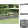 Plantekrukker - Living plantekasse 440x80x68 cm pulverlakeret stål grå