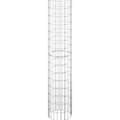 Plantekrukker - Living rundt gabion-havebede 3 stk. Ø30x150 cm galvaniseret stål