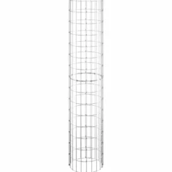 Plantekrukker - Living rundt gabion-havebede 3 stk. Ø30x150 cm galvaniseret stål