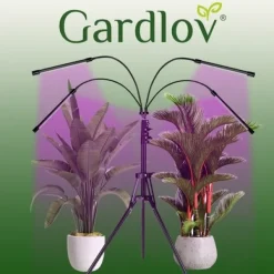 Plantelampe med Stativ / Plantebelysning - 4 LED-paneler