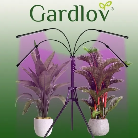 Plantelampe med Stativ / Plantebelysning - 4 LED-paneler