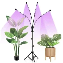 Plantelampe med Stativ / Plantebelysning - 4 LED-paneler