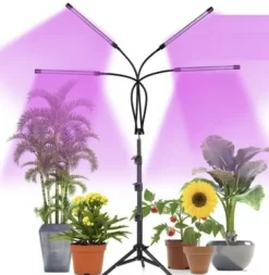 Plantelampe med Stativ / Plantebelysning - 4 LED-paneler