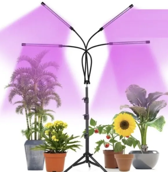 Plantelampe med Stativ / Plantebelysning - 4 LED-paneler