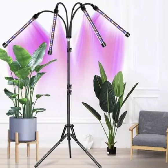 Plantelampe med Stativ / Plantebelysning - 4 LED-paneler