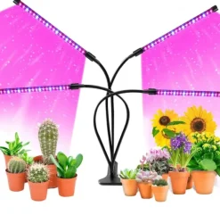 Plantelampe/plantebelysning med 4 fleksible LED-lysstofrør 1-pack