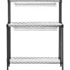 Planteopsats, 6 niveauer, 75x35x180 cm, Sort, Metal, Justerbar