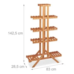 Planteopsats, 142,5x83x28,5 cm, Brun