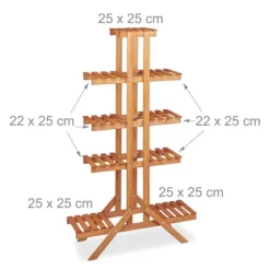 Planteopsats, 142,5x83x28,5 cm, Brun
