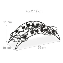Planteopsats, 69x70x60 cm, Sort, Metal