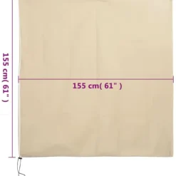 Planteovertræk med lynlås - Vinterbeskyttelse til planter | Size: 1,55x1,55 m | 2 stk. | 70 g/m²